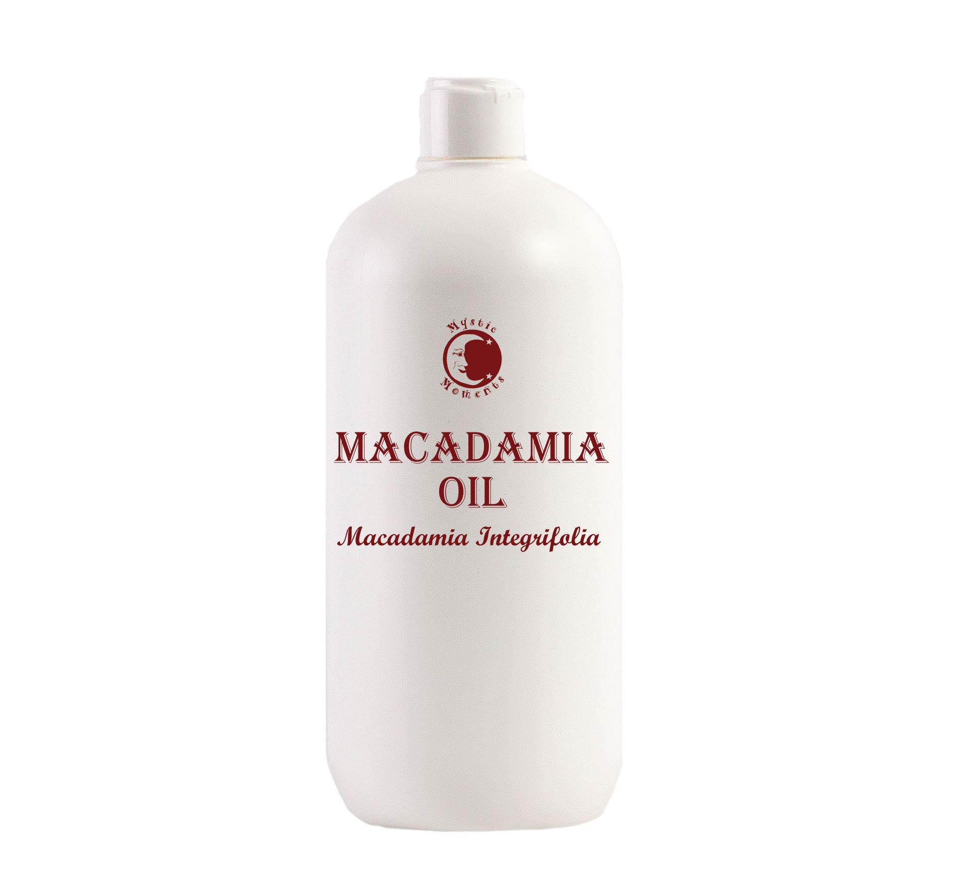 Mystic Moments| Macadamia Carrier Oil 1 Litre | Macadamia integrifolia | Lightweight Nourishing Treatment for Skin & Hair | Fast Absorbing Natural Carrier for Massage, Aromatherapy & Skincare
