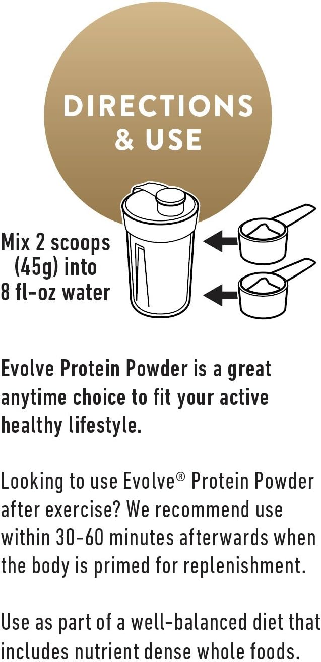 Evolve Protein Powder, Ideal Vanilla, 20g Protein, 2 Pound: Health & Personal Care