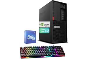 Lenovo ThinkStation P330 MT Tower Workstation PC Desktop, Core i5-9400, NVIDIA Quadro P4000, 256GB SSD, 16 GB RAM DDR4, Windo