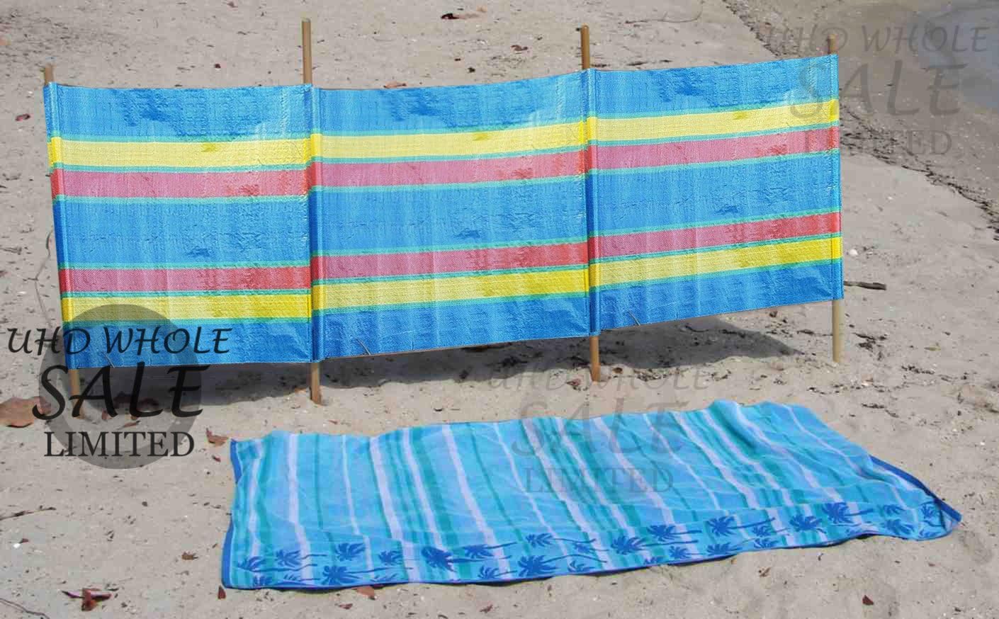 FB FunkyBuys® 4, 5, 6, 8, 10 POLE BEACH HOLIDAY CARAVAN CAMPING WINDBREAK TALL WINDBREAKERS