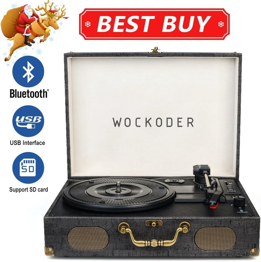 wockoder briefcase turntable