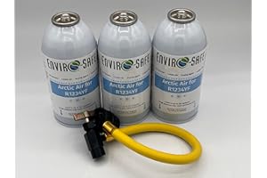 CMEBIZ Generic Arctic Air For 1234yf, 3 cans (4oz), charging hose