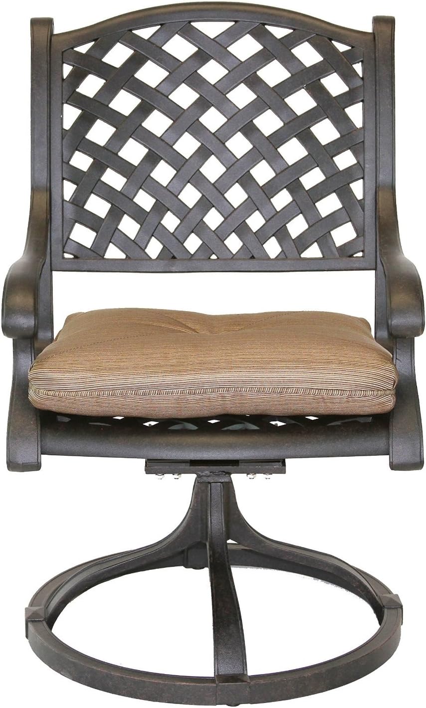 amazon 4 piece patio set on Amazon Com Nassau Cast Aluminum Powder Coated 9pc Outdoor Patio Dining Set With 64 X64 Square Table Antique Bronze Garden Outdoor