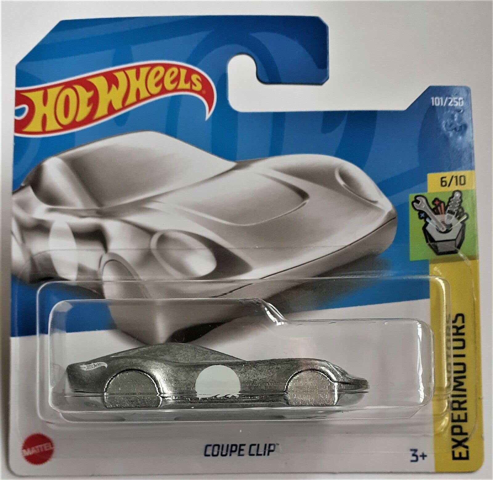 2022 Hot Wheels Coupe Clip Silver 101/250 (Short Card) HCT38 Keyring