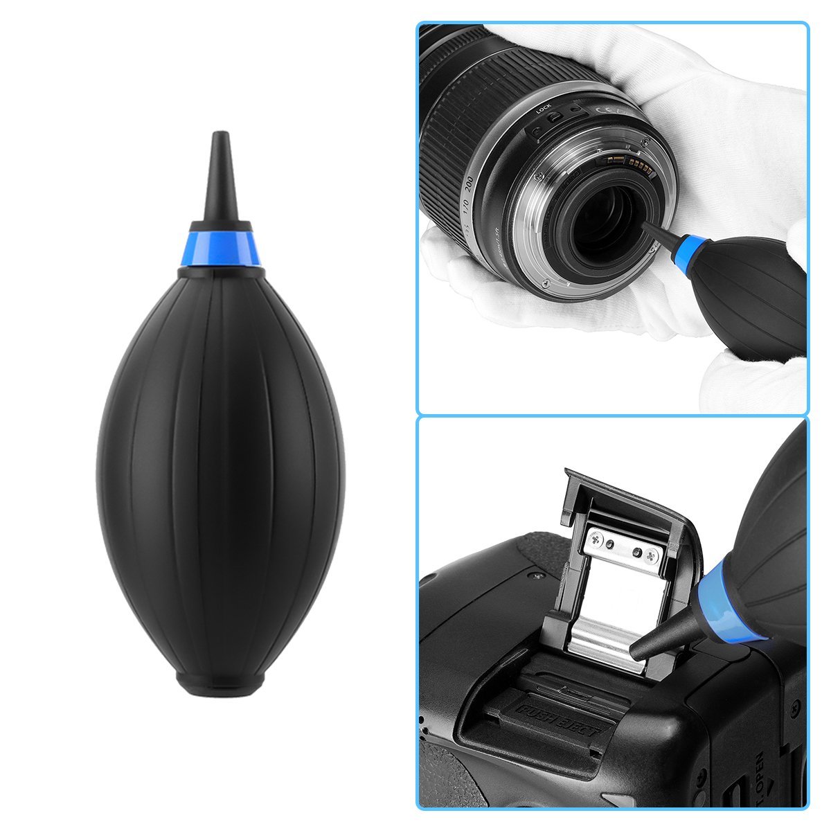 Kit de Nettoyage pour caméra,GLISTENY Kit de nettoyage professionnel 21 en 1 Édition voyage, solution de nettoyage non toxique sans alcool, souffleur d\'Air, crayon de lentille, tissu de lentille, lingette de nettoyage, cotton-tige, pour Ap