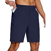 SERAMY Mens Golf Dress Shorts Stretch Dry Fit 6 Pockets 9 Inch Inseam Lightweight Breathable for Hiking Casual Work