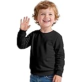 ZUEMET Toddler Boy Long Sleeve Shirt Baby Boys Crewneck Sweatshirt Soft Cotton Pullover Clothes Size 2T-7Y