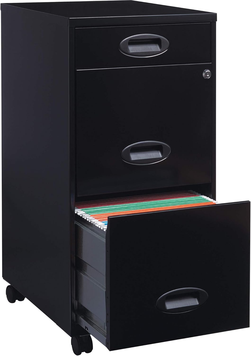 Lorell LLR17427 SOHO Mobile Cabinet, Black : Office Products