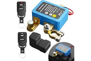 RVMARINEPAT Remote Battery Disconnect Switch 12V, 240A, Kill Switch for Car Prevent Battery Drain, Anti-Theft Battery Cut Off Switch with Protect Cover, Voltage Protection to Prevent Drain for Auto, RV, Truck