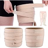 Unittype 2 Pack Thigh Compression Wraps for Lymphedema Swollen Wraps, L | Adjustable Thigh Lymphedema Sleeve Wrap with Anti Slip Strip, Breathable Hamstring Sleeve for Men Women Leg Varicose Lipedema