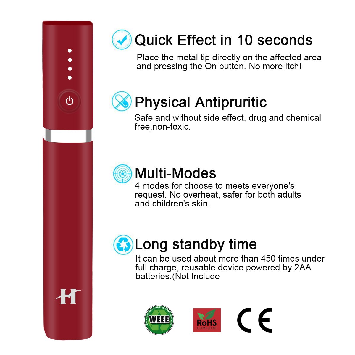 Elektronischer Stichheiler gegen Juckreiz Brennen Schmerzen Schwellungen
