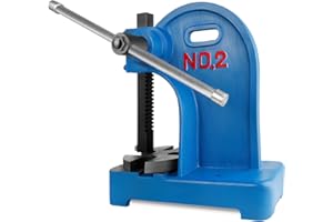 YOEXTO Manual Arbor Press 2 Ton, 8.5" Maximum Height Arbor Press, Cast Iron Heavy Duty Manual Benchtop Metal Arbor Press, Precision Manual Arbor Press for Stamping, Bending, Stretching, Forming
