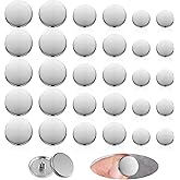 Metal Buttons, 30 Pcs Silver Round Flat Buttons for Clothes Vintage Sewing Buttons Clothes Accessories for Men Women Blazers Shirt Coat Uniform Jacket Suits Trousers DIY Sewing (15mm, 20mm, 25mm)