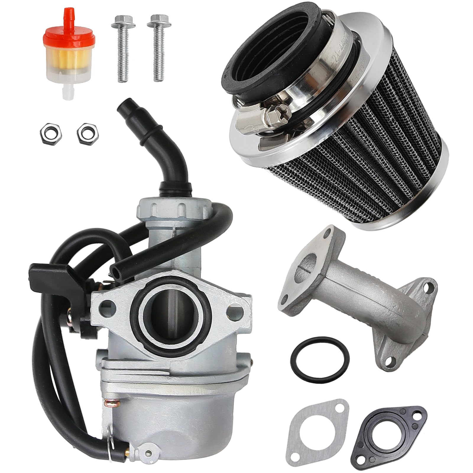 Photo 1 of Anxingo 22mm PZ22 Carburetor Kit Replacement for 110cc 125cc SSR CRF50 Predators Go Karts Pit Dirt Bike,for Taotao Pit Bike ATV (PZ22 KIT4)