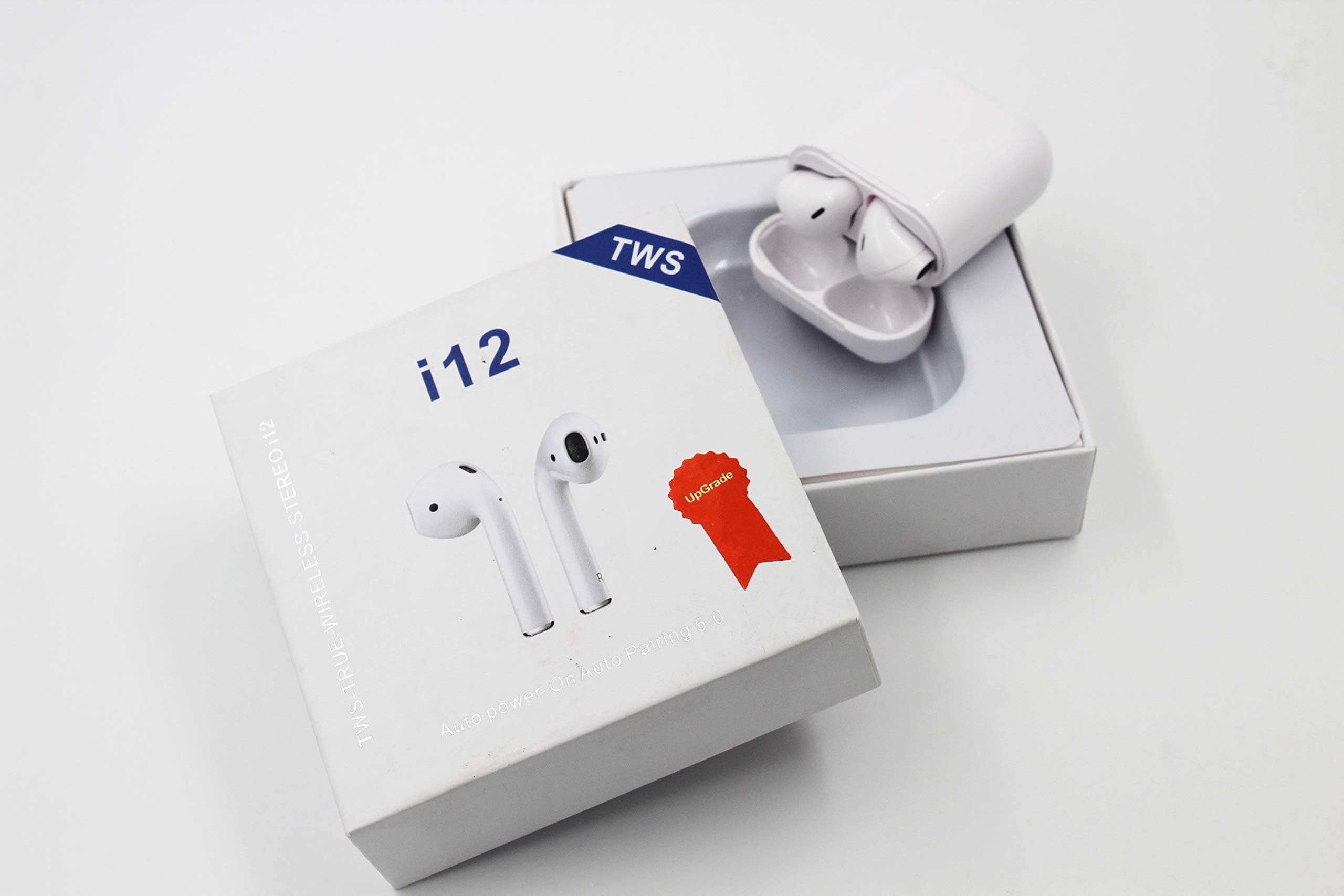 Sai Enterprises TWS i12 Wireless Earphone with Portable Charging Case Supporting All Smart Phones and Android Phones with Sensor