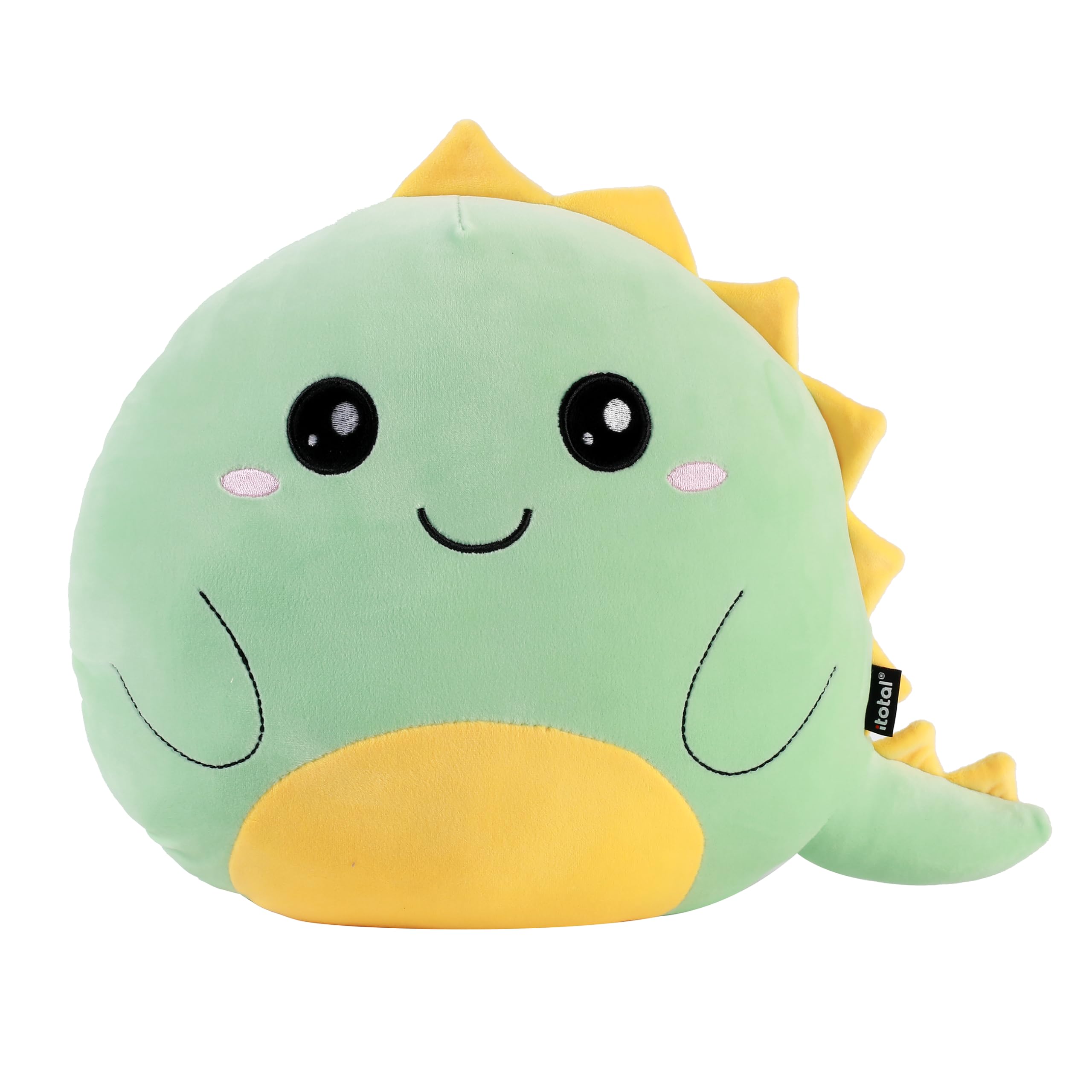 I-TOTAL ® Decorative Cushion for Bedroom Living Room Fabric Animal Pillow (Hello Dino)