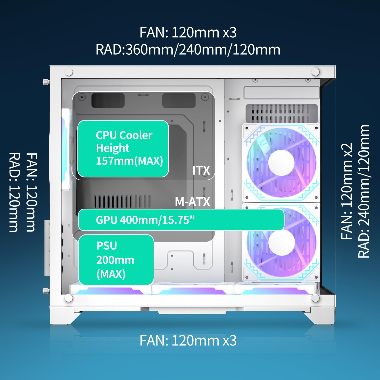 Megaccel MATX PC Case (Not for ATX)