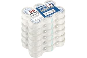 PANDRI Packing Tape, 36 Rolls Heavy Duty Clear Packaging Tape for Shipping Packaging Moving Sealing, 2 inches Wide, 65 Yards Per Roll, Total 2340 Yards