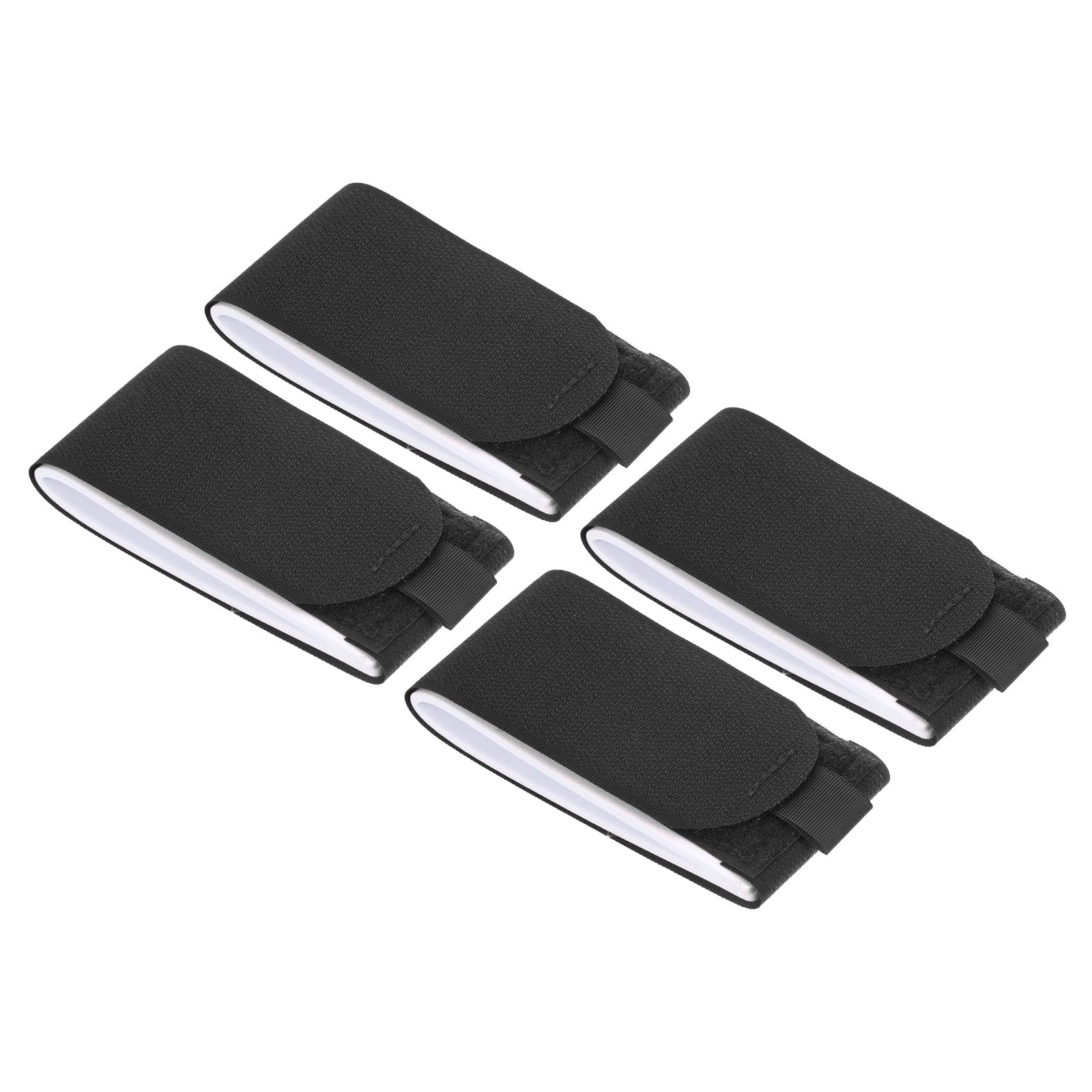 PATIKIL 47cmx5.5cm Ski Strap Fasteners, 4 Pack Adjustable Carrier Strap Ski Wraps Ski Accessories for Skis and Pole, Black