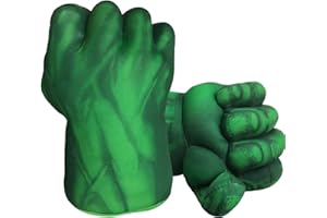 NUGERIAZ Superhero Gloves for Kids Superhero Toy Superhero Hands Kids Soft Plush Superhero Fists Cosplay for Boy Christmas Halloween Birthday Gift (green)