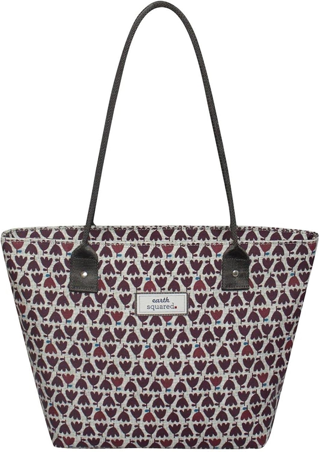 Earth Squared Fair Trade Oil Cloth Tote Bag (Grey Tulip) Amazon.co.uk