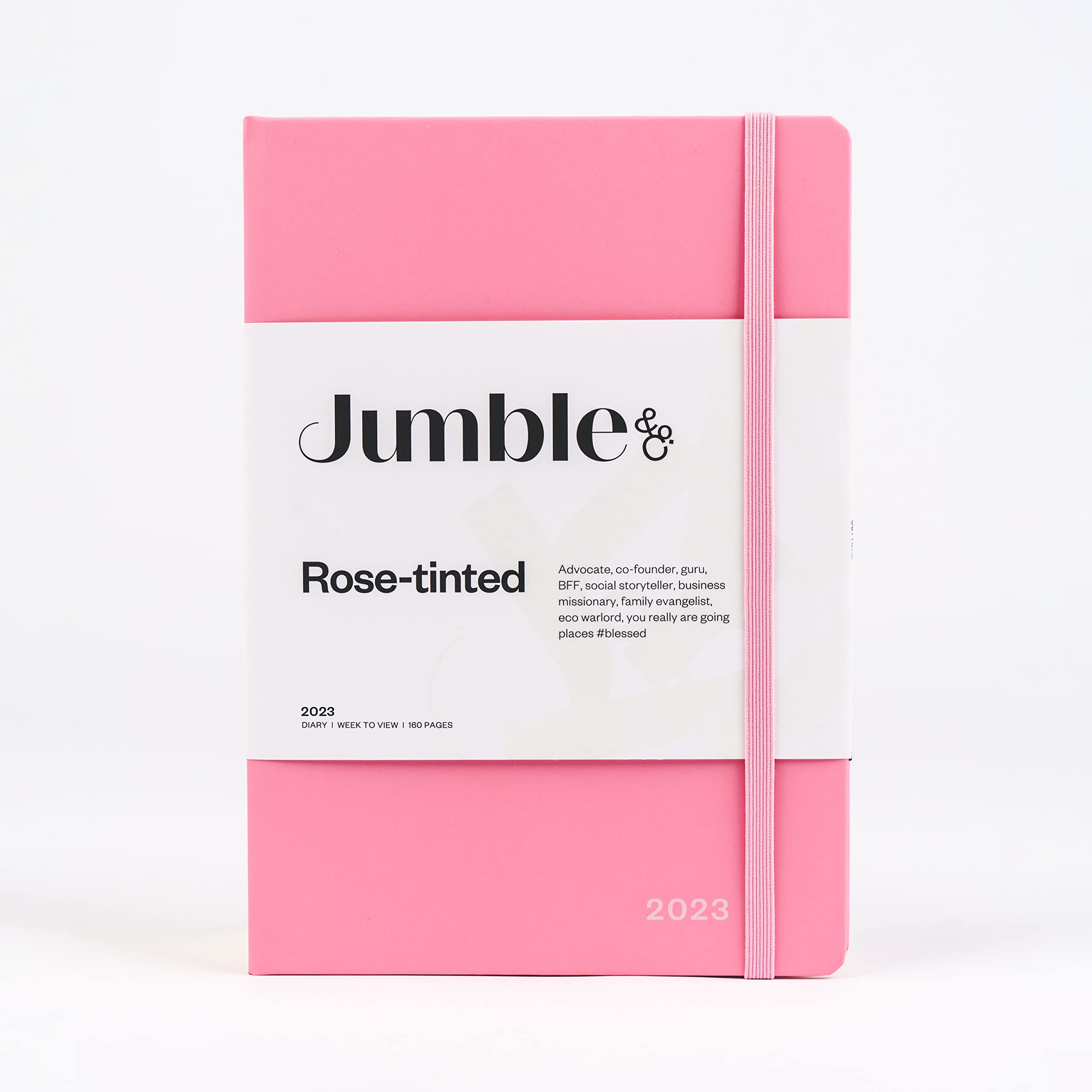 Jumble & Co Moodler 2023 Week to View Diary - Tinted Pink - A5 Week to View Diary with Dotted Pages