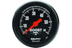 AUTO METER 2617 Z-Series Mechanical Boost Gauge, 2.3125 in.