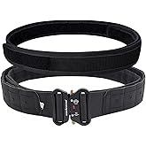 aiGear Quick-Release Tactical Belt for Men, Adjustable MOLLE Heavy Duty Rigger Belt for Military, Fits Waist 31"-41"