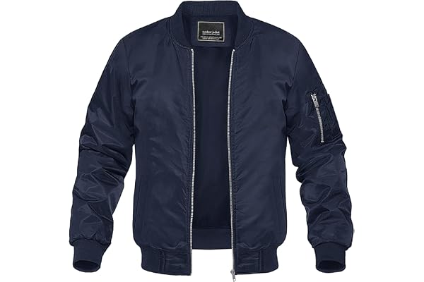 MAGNIVIT Men's Lightweight Bomber Jacket Windbreaker Softshell Varsity Jacket Coat