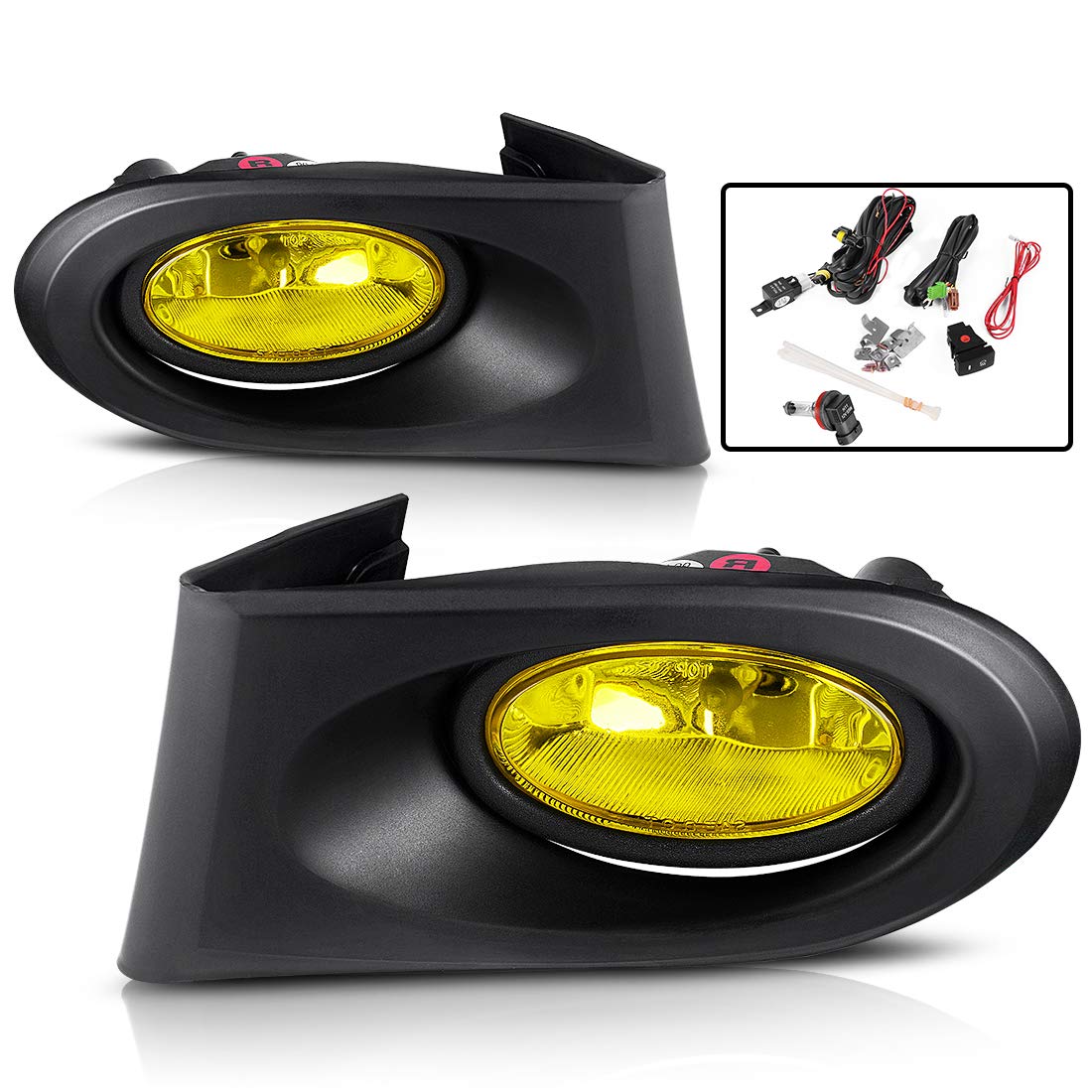 Amazon.com: AUTOSAVER88 Fog Lights For Acura RSX 2002 2003 2004 fog lights  (Real Glass Yellow Lens with Bulbs & Wiring Harness): Automotive
