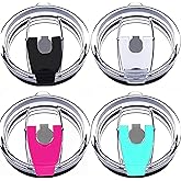 Tumbler Lids Spillproof 20oz,4 Pack Splash Resistant Lid for Beast,Juro,Ozark Trail,Rae Dunn,Atlin,Coffee Mug and More Cooler Cup,Covers for 20oz Tumbler (20OZ-01)