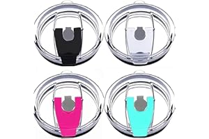 BNONAME Tumbler Lids Spillproof 20oz,4 Pack Splash Resistant Lid for Beast,Juro,Ozark Trail,Rae Dunn,Atlin,Coffee Mug and More Cooler Cup,Covers for 20oz Tumbler (20OZ-01)