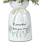 NRONON Mom Gifts from Daughter Son, I Love You Gifts for Mom Birthday, Christmas, Mother’s Day, 8” Ceramics Flower Vase Bohem