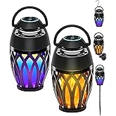 Upgraded Outdoor Bluetooth Speakers, Portable Speaker Waterproof IPX6 with LED RGB Flame Lights, Gadget Gifts for Dad, Hd Stereo Sound, BT 5.3 Portable Wireless Speaker For patio Deals Party(2 Pack)