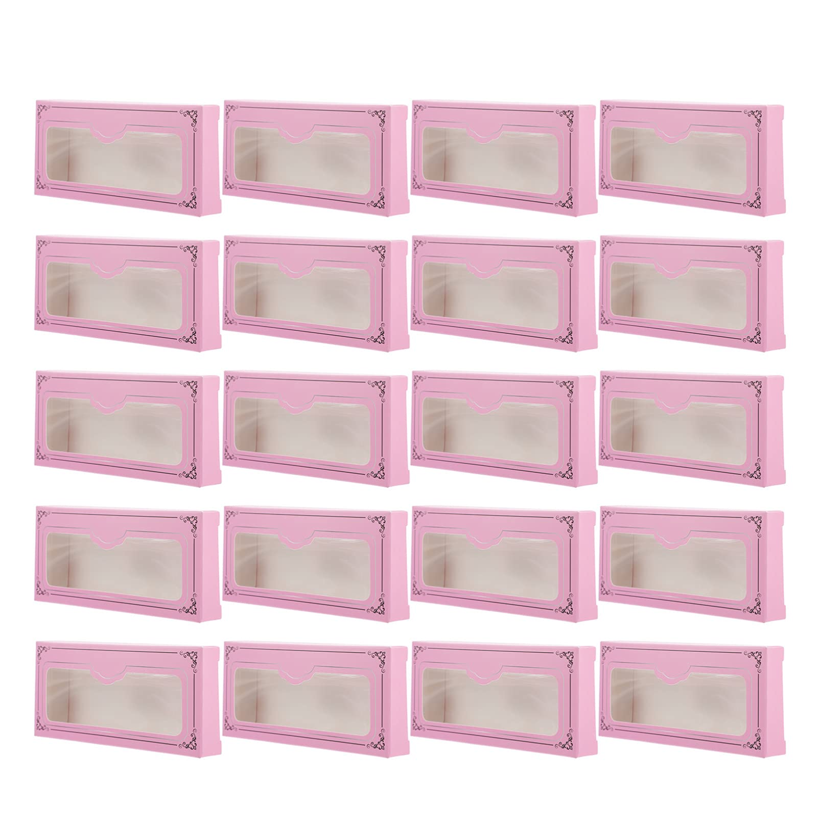 False Eyelash Case Organizer Lash Packaging Box Empty Eyelash Storage Holder Makeup Display 30pcs for Women Girls Beauty Care Pink