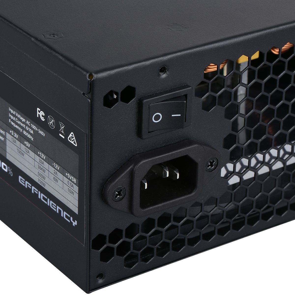 Excelvan ATX Computer Power Supply Desktop PC for Intel AMD PC SATA US (500W)