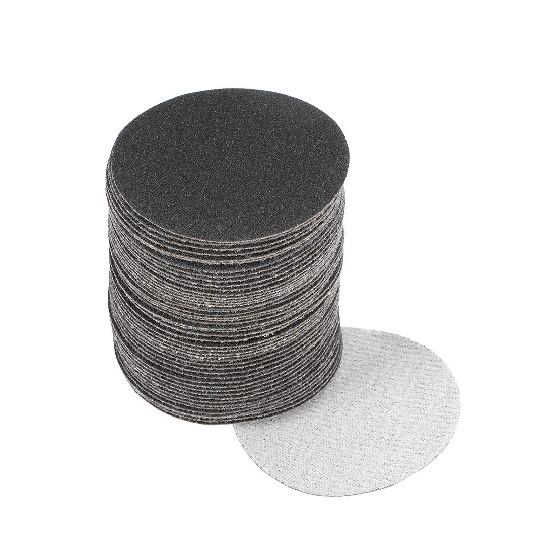 TA-VIGOR 50Pcs 50mm Wet and Dry Sanding Discs, 180 Grit 2 Inch Hook and Loop Sandpaper Electrostatic Sand Planting Silicon Carbide Sanding Discs — image 1