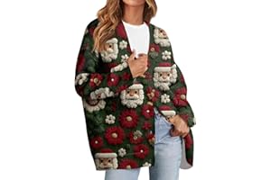 COTECRAM Christmas Sweaters for Women 2025 Fall Fashion Oversized Knit Open Front Lightweight Cardigans Holiday Xmas Clothes