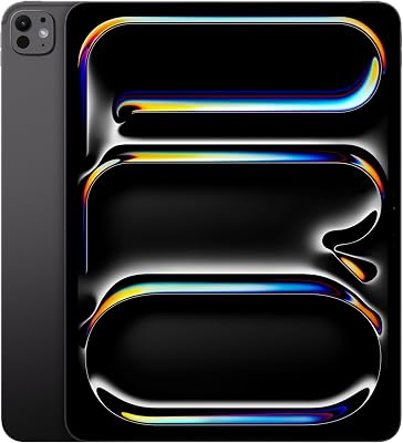 iPad Pro de 13 Pulgadas (M4): Ultra Retina XDR, 2 TB, cámara Frontal de 12 Mpx en Horizontal y Trasera de 12 Mpx, Wi Fi 6E, autonomía de Sol a Sol, Vidrio nanotexturizado - Negro Espacial