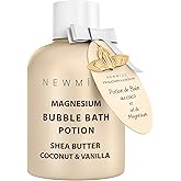 Magnesium Bubble Bath - Long Lasting Foaming Bubbles - Moisturizing - Shea Butter Coconut Vanilla - Relaxing Stress Relief - Calming Self Care Spa Gift for Birthday Christmas