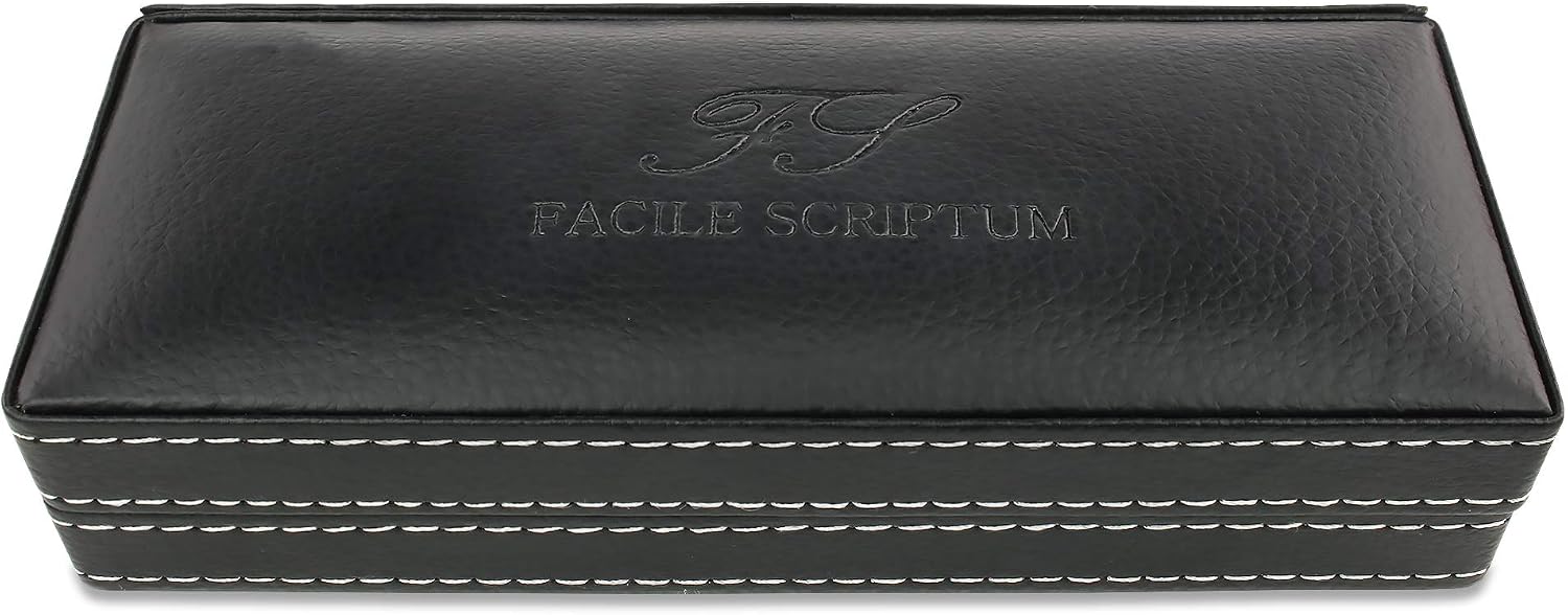 FACILE SCRIPTUM | Model Alice Rosé | Premium metal fountain pen with luxurious synthetic leather gift box | Rose gold & silver grey - Image 5