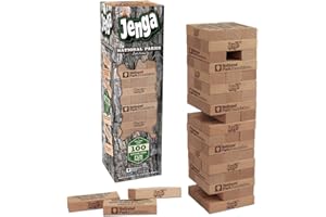 USAOPOLY JENGA National Parks | Classic Jenga Wooden Block Game with a National Parks Theme | Perfect Travel Game for Families | Celebrate US National Parks Service