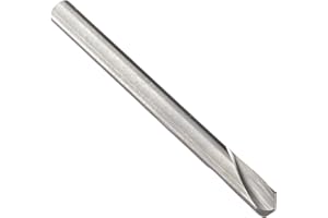KEO CUTTERS KEO 34181 Solid Carbide High Performance NC Spotting Drill Bit, Uncoated (Bright) Finish, Round Shank, Right Hand Flute, 120 Degree Point Angle, 1/8" Body Diameter, 1-1/2" Overall Length