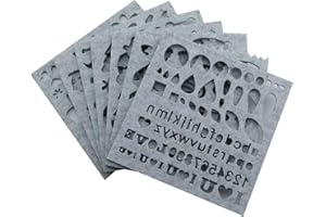 NX Garden 7pcs Woolen Felting Mold Needle Felt Template Set DIY Craft Stencil Applique Mold Felt Beginner Kit Pattern Woolcraft Supply Light Gray Color