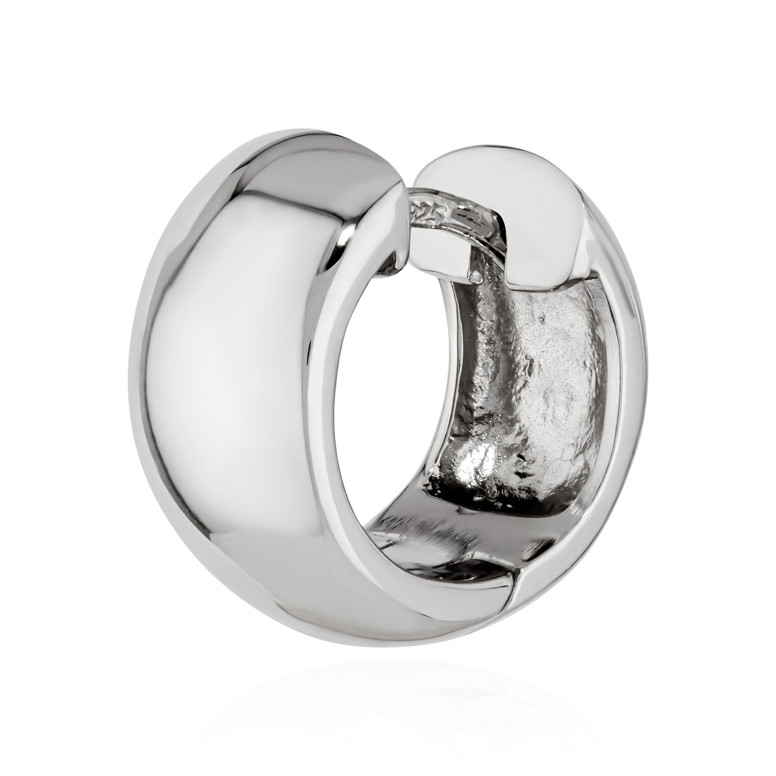 NKlaus silver single 925 sterling silver hinged earring 14 x 7,4mm tarnish proof 4811