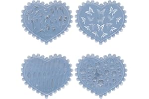 4PCS Spring Theme Polymer Clay Molds Mini Tulips Peach Blossom Flowers Leaves Butterfly Silicone Molds for DIY Earrings Jewel