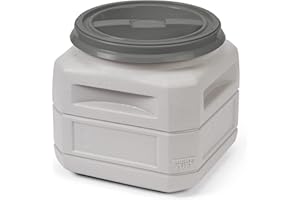 Mighty Tuff 6 Gallon/up to 24 Pound Pet Food Storage Container with 1 Cup Measurement Scoop, Airtight Lid and Built-In Handles for Easy Transport, Made for Durable and Versatile Storage
