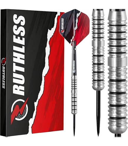 RUTHLESS Ranger I Fléchettes Professionnelles Tungstène 22g Ou 24g - Ailettes Et Tiges Incluses