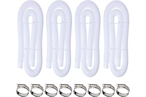 TVMPKIX Replacement Hose For Above Ground Pools Pool Hoses for Above Ground Pools 1.25in diameter, 59in long Long Accessory Pool Pump Replacement Hose Compatible with Intex Water Pump Models 607，637 (4)