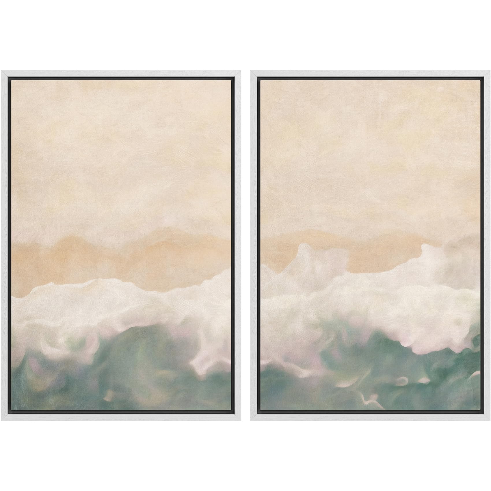 MUDECOR Framed Canvas Print Wall Art Set Soft